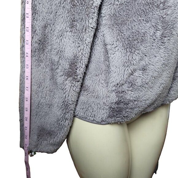 Uniqlo Full Zip Gray Deep Pile Sherpa Fleece Jacket Women’s S - Picture 4 of 7